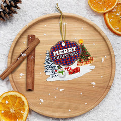 Clan Anstruther "Merry Christmas" Tartan Acrylic Ornament RT27 Anstruther Tartan Tartan Christmas