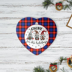 Clan Anstruther Tartan Gnome Heart Ceramic Ornament YX69 Anstruther Tartan Gnome Tartan Christmas