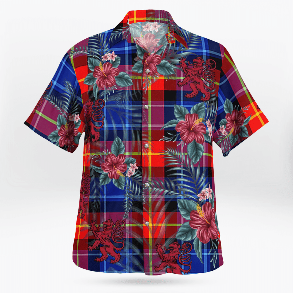 Clan Anstruther Tartan Scottish Lion Hawaiian Shirt DU23 Anstruther Tartan Tartan Hawaii Shirt