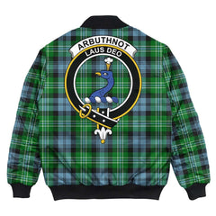 Clan Arbuthnot Ancient Tartan Crest Bomber Jacket GV89 Arbuthnot Ancient Tartan Tartan Bomber Jacket