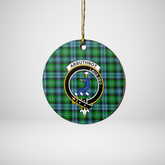 Clan Arbuthnot Ancient Tartan Crest Round Ceramic Ornament VK74 Arbuthnot Ancient Tartan Tartan Christmas