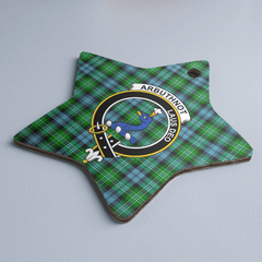 Clan Arbuthnot Ancient Tartan Crest Star Ceramic Ornament WJ14 Arbuthnot Ancient Tartan Tartan Christmas