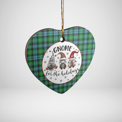 Clan Arbuthnot Ancient Tartan Gnome Heart Ceramic Ornament TE45 Arbuthnot Ancient Tartan Gnome Tartan Christmas