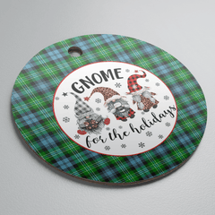 Clan Arbuthnot Ancient Tartan Gnome Round Ceramic Ornament ZE41 Arbuthnot Ancient Tartan Tartan Christmas