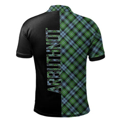 Clan Arbuthnot Ancient Tartan Polo Shirt Half of Me - Cross Style IJ22 Arbuthnot Ancient Tartan Tartan Polo