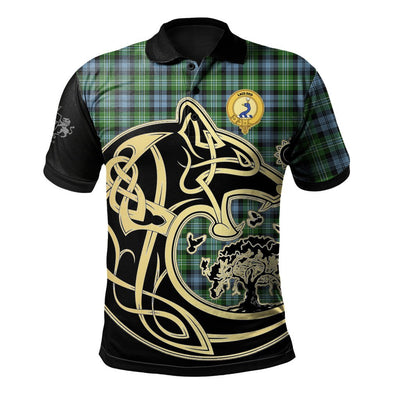Clan Arbuthnot Ancient Tartan Polo Shirt Viking Wolf