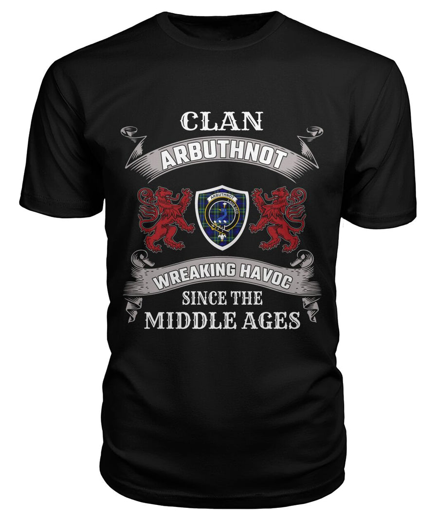 Clan Arbuthnot Family Tartan 2D T-shirt HY35 Arbuthnot Tartan Clan Tartan T-Shirt Black S Arbuthnot Tartan Clan