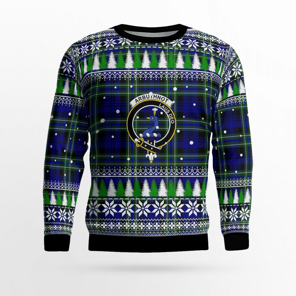 Clan Arbuthnot Modern Crest Tartan Christmas Ugly Sweater GN12 Arbuthnot Modern Crest Tartan Tartan Ugly Sweater