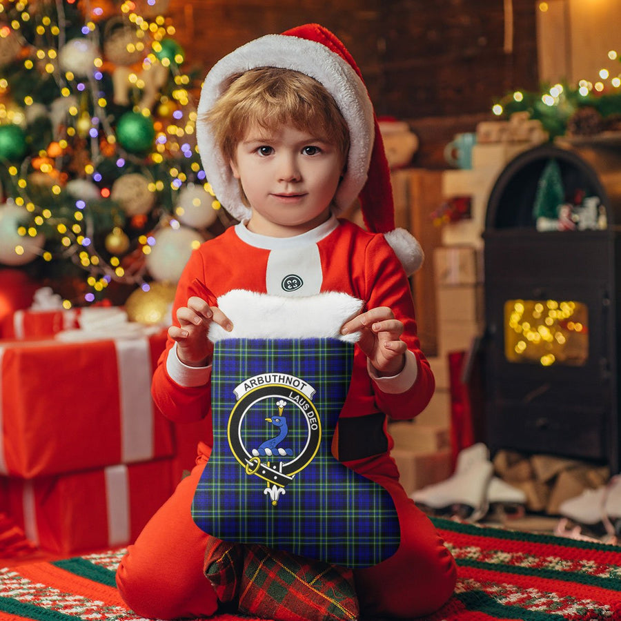 Clan Arbuthnot Modern Tartan Crest Christmas Stocking UK21 Arbuthnot Modern Tartan Tartan Stocking