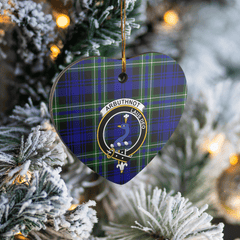 Clan Arbuthnot Modern Tartan Crest Heart Ceramic Ornament LU97 Arbuthnot Modern Tartan Tartan Christmas