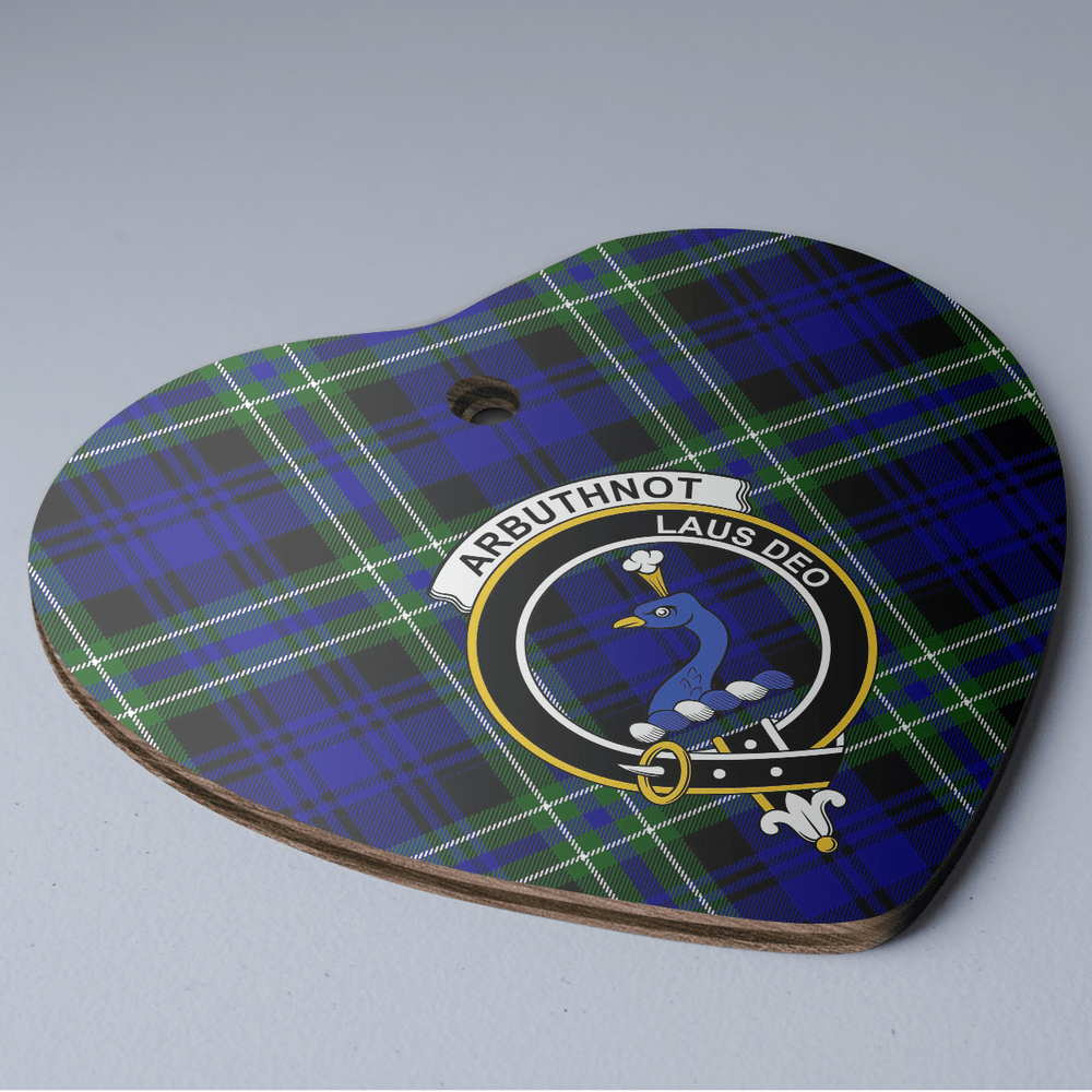 Clan Arbuthnot Modern Tartan Crest Heart Ceramic Ornament LU97 Arbuthnot Modern Tartan Tartan Christmas