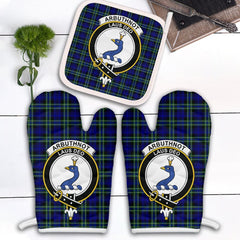 Clan Arbuthnot Modern Tartan Crest Oven Mitt And Pot Holder (2 Oven Mitts + 1 Pot Holder) BR69 Clan Arbuthnot Tartan Today