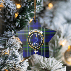 Clan Arbuthnot Modern Tartan Crest Star Ceramic Ornament JY60 Arbuthnot Modern Tartan Tartan Christmas
