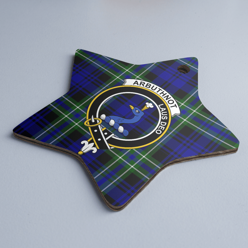 Clan Arbuthnot Modern Tartan Crest Star Ceramic Ornament JY60 Arbuthnot Modern Tartan Tartan Christmas