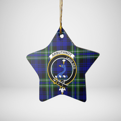 Clan Arbuthnot Modern Tartan Crest Star Ceramic Ornament JY60 Arbuthnot Modern Tartan Tartan Christmas