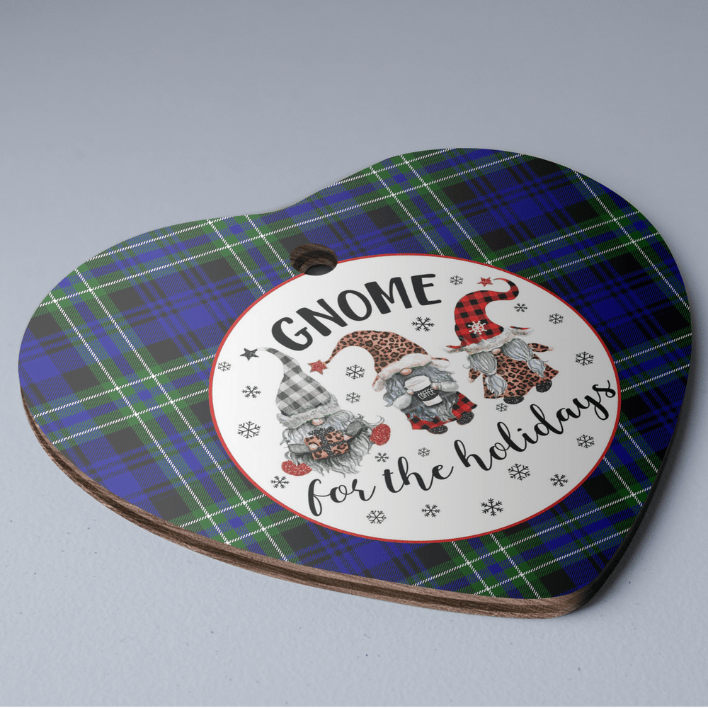 Clan Arbuthnot Modern Tartan Gnome Heart Ceramic Ornament RS49 Arbuthnot Modern Tartan Gnome Tartan Christmas