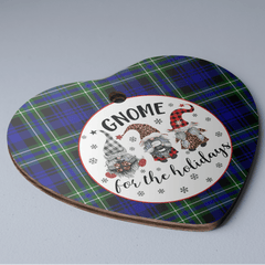 Clan Arbuthnot Modern Tartan Gnome Heart Ceramic Ornament RS49 Arbuthnot Modern Tartan Gnome Tartan Christmas