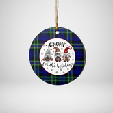 Clan Arbuthnot Modern Tartan Gnome Round Ceramic Ornament HY46 Arbuthnot Modern Tartan Tartan Christmas