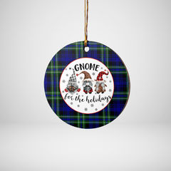 Clan Arbuthnot Modern Tartan Gnome Round Ceramic Ornament HY46 Arbuthnot Modern Tartan Tartan Christmas