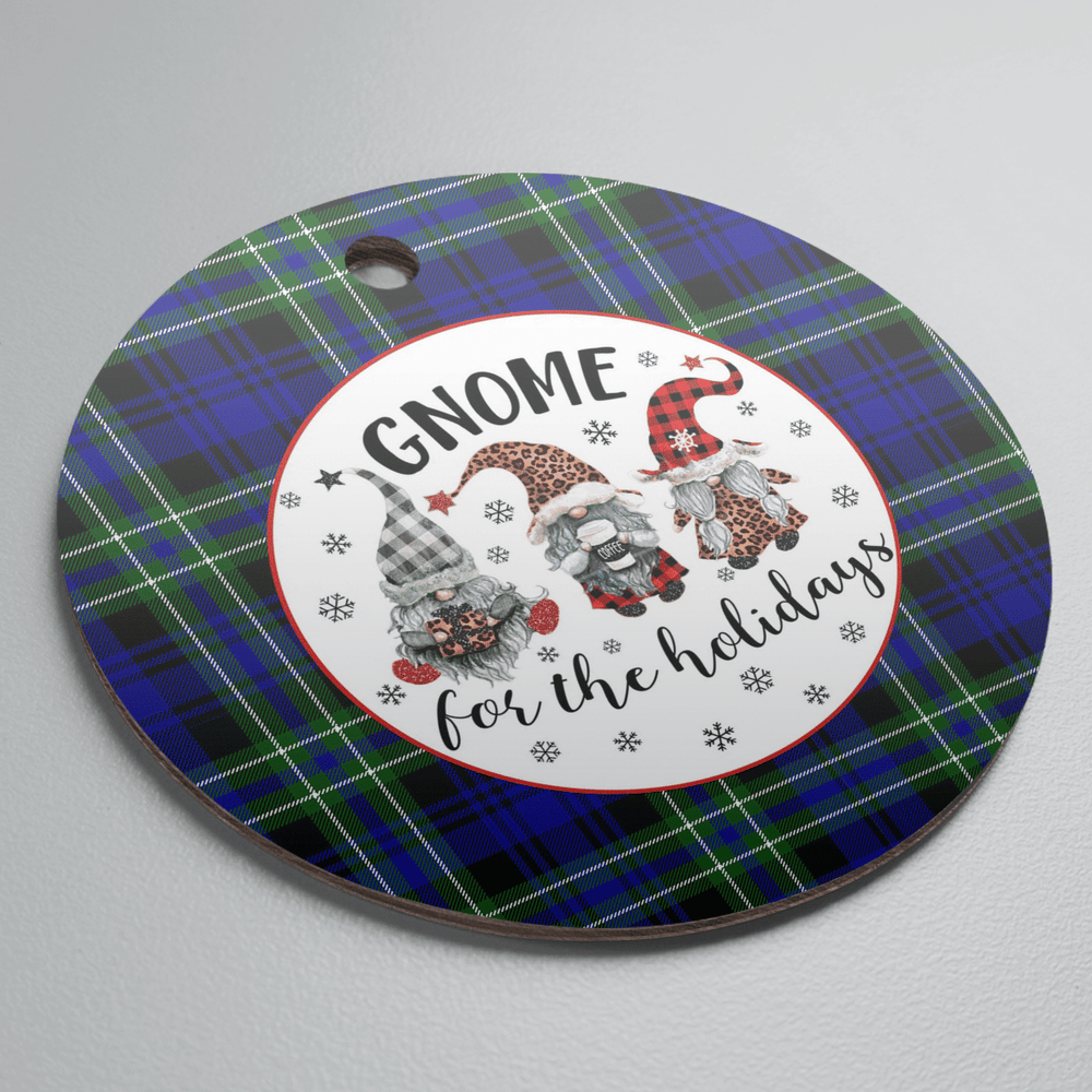 Clan Arbuthnot Modern Tartan Gnome Round Ceramic Ornament HY46 Arbuthnot Modern Tartan Tartan Christmas