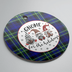 Clan Arbuthnot Modern Tartan Gnome Round Ceramic Ornament HY46 Arbuthnot Modern Tartan Tartan Christmas