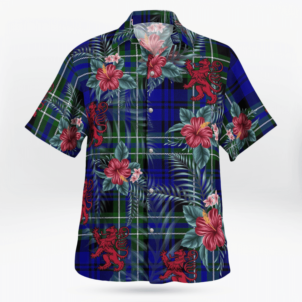 Clan Arbuthnot Modern Tartan Scottish Lion Hawaiian Shirt IZ41 Arbuthnot Modern Tartan Tartan Hawaii Shirt