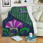 Clan Arbuthnot Tartan Crest Premium Blanket Thistle Style OM63 Clan Arbuthnot Tartan Today
