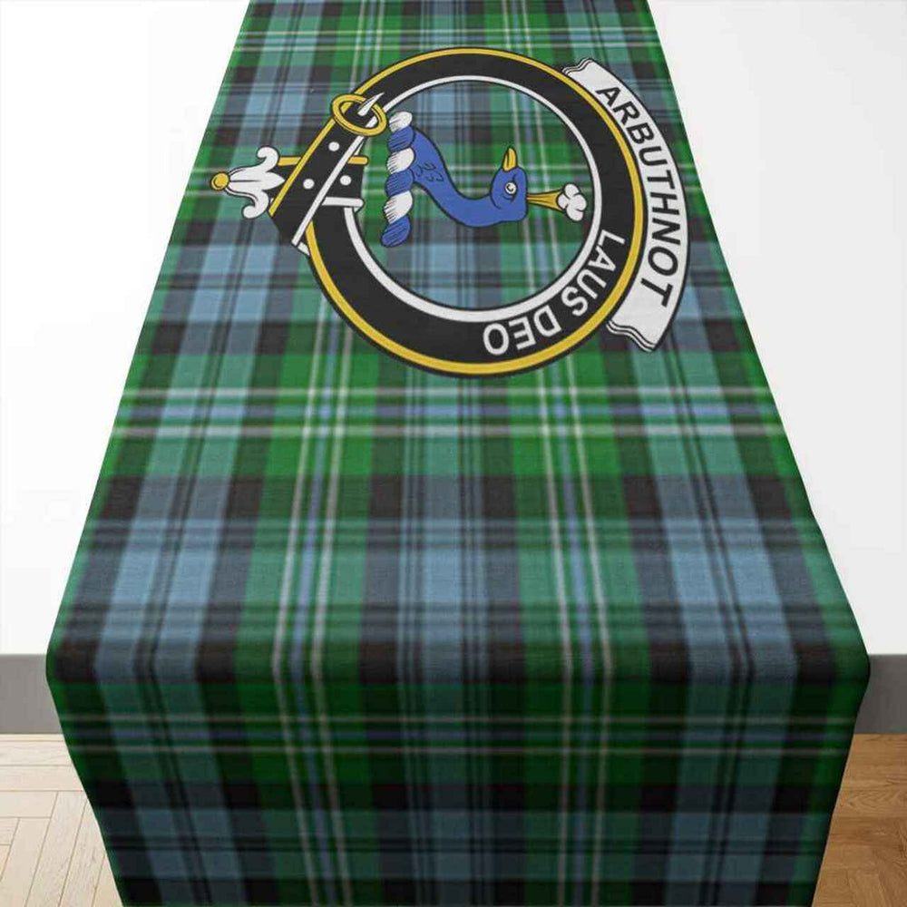 Clan Arbuthnot Tartan Crest Table Runner Cotton SE21 Arbuthnot Tartan Tartan Table Runner