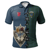Clan Arbuthnot Tartan Polo Shirt - Lion Rampant And Celtic Thistle Style SI97 Arbuthnot Tartan Tartan Polo