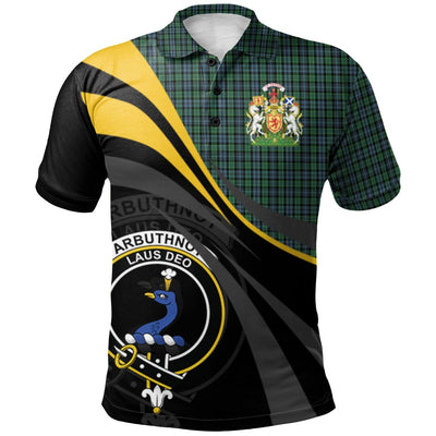 Clan Arbuthnot Tartan Polo Shirt - Royal Coat Of Arms Style