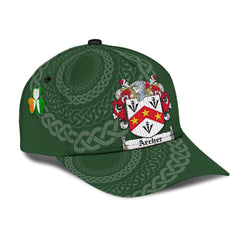 Clan Archer Coat Of Arms - Irish Family Crest St Patrick's Day Classic CapTX96 Classic Cap - Archer Coat Of Arms St Patrick's Day Classic Cap Irish Cap