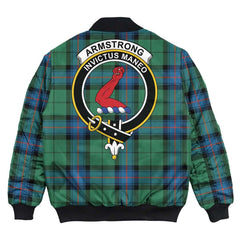 Clan Armstrong Ancient Tartan Crest Bomber Jacket EP28 Armstrong Ancient Tartan Tartan Bomber Jacket