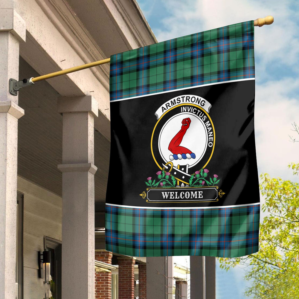 Clan Armstrong Ancient Tartan Crest Garden Flag - Welcome ZM55 Clan Armstrong Tartan Today