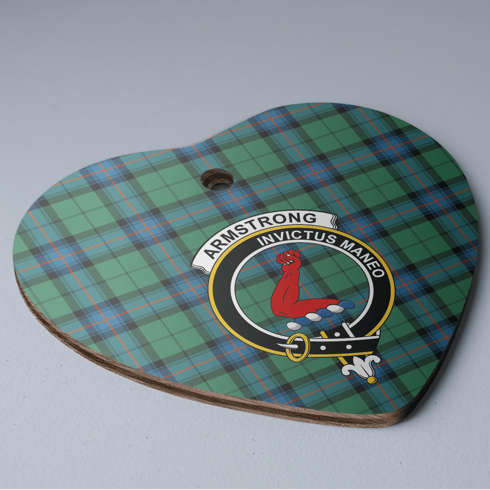 Clan Armstrong Ancient Tartan Crest Heart Ceramic Ornament TC94 Armstrong Ancient Tartan Tartan Christmas