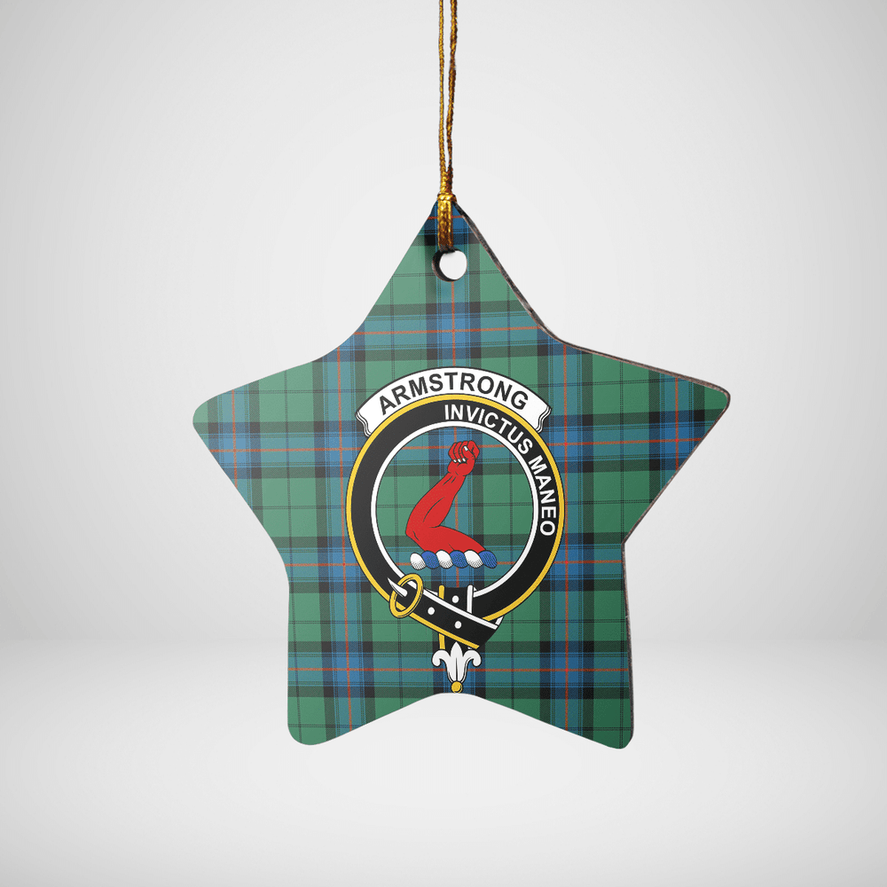 Clan Armstrong Ancient Tartan Crest Star Ceramic Ornament HX83 Armstrong Ancient Tartan Tartan Christmas