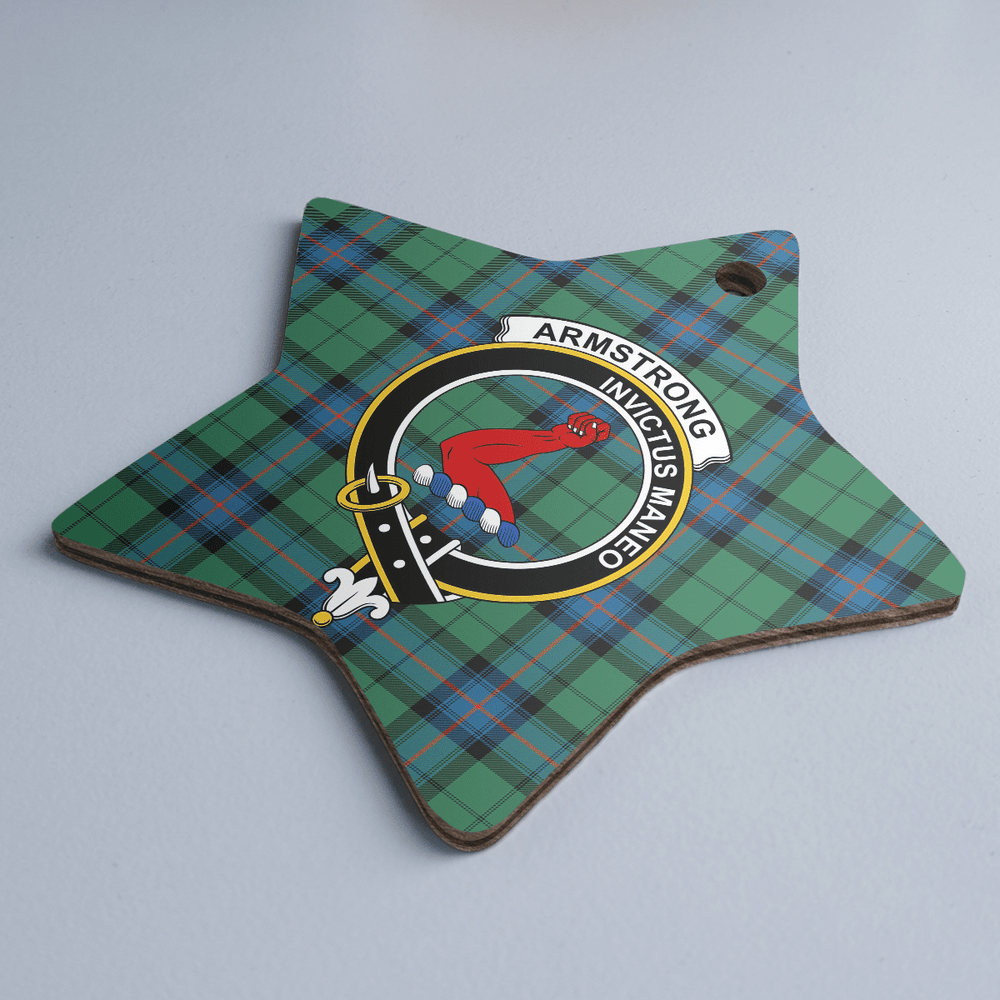 Clan Armstrong Ancient Tartan Crest Star Ceramic Ornament HX83 Armstrong Ancient Tartan Tartan Christmas