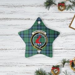 Clan Armstrong Ancient Tartan Crest Star Ceramic Ornament HX83 Armstrong Ancient Tartan Tartan Christmas