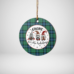 Clan Armstrong Ancient Tartan Gnome Round Ceramic Ornament WN64 Armstrong Ancient Tartan Tartan Christmas