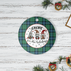 Clan Armstrong Ancient Tartan Gnome Round Ceramic Ornament WN64 Armstrong Ancient Tartan Tartan Christmas