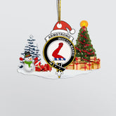Clan Armstrong Crest Tartan Acrylic Christmas Ornament EW80 Armstrong Tartan Tartan Christmas