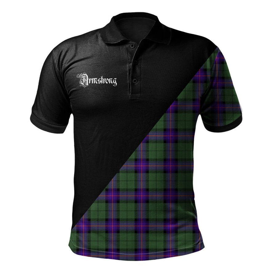 Clan Armstrong Modern Clan - Military Polo Shirt DI77 Armstrong Modern Tartan Tartan Polo