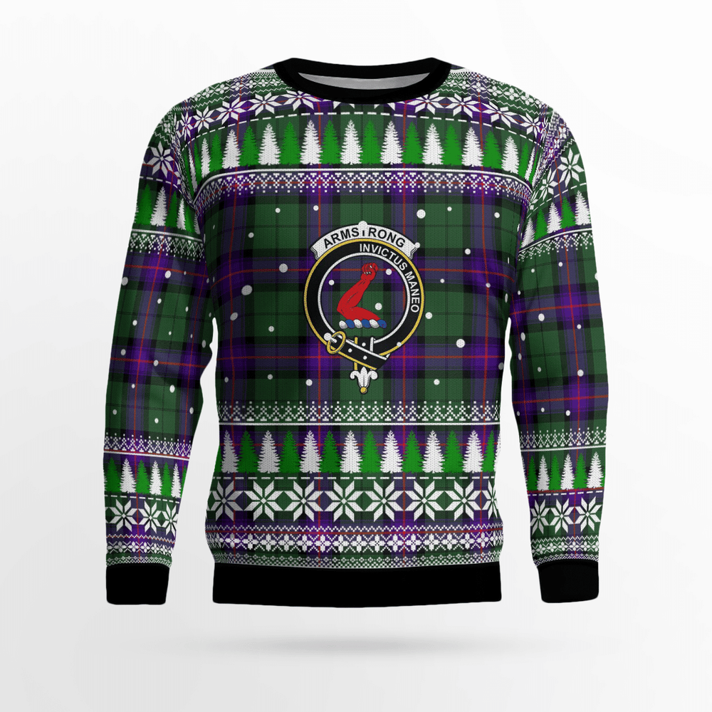 Clan Armstrong Modern Crest Tartan Christmas Ugly Sweater YE56 Armstrong Modern Crest Tartan Tartan Ugly Sweater