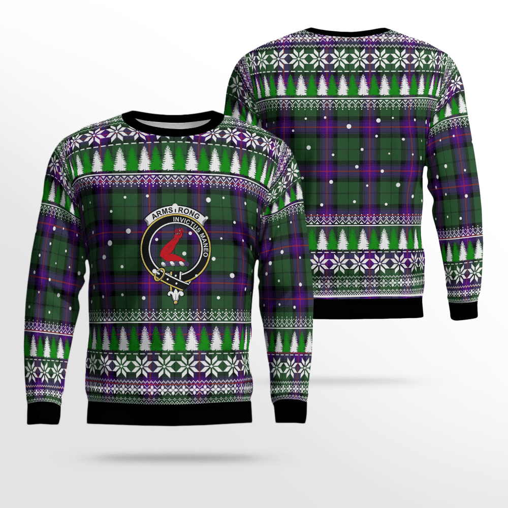 Clan Armstrong Modern Crest Tartan Christmas Ugly Sweater YE56 Armstrong Modern Crest Tartan Tartan Ugly Sweater