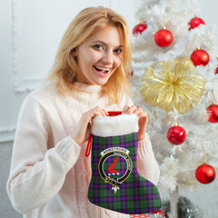 Clan Armstrong Modern Tartan Crest Christmas Stocking QF32 Armstrong Modern Tartan Tartan Stocking