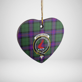 Clan Armstrong Modern Tartan Crest Heart Ceramic Ornament VG50 Armstrong Modern Tartan Tartan Christmas