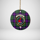 Clan Armstrong Modern Tartan Crest Round Ceramic Ornament HU54 Armstrong Modern Tartan Tartan Christmas