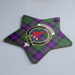 Clan Armstrong Modern Tartan Crest Star Ceramic Ornament XS63 Armstrong Modern Tartan Tartan Christmas