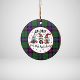 Clan Armstrong Modern Tartan Gnome Round Ceramic Ornament FA59 Armstrong Modern Tartan Tartan Christmas