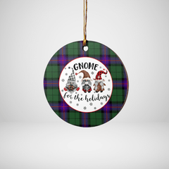 Clan Armstrong Modern Tartan Gnome Round Ceramic Ornament FA59 Armstrong Modern Tartan Tartan Christmas