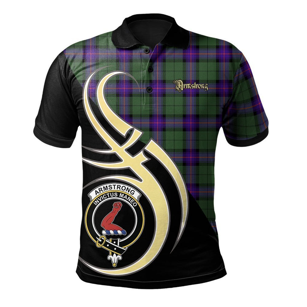 Clan Armstrong Modern Tartan Polo Shirt - Believe In Me Style JD71 Armstrong Modern Tartan Tartan Polo